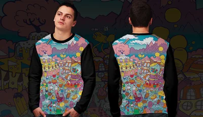 Свитшоты с полной запечаткой: Время приключений 2